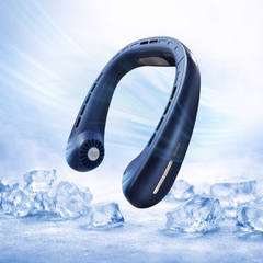 Portable Neck Fan – Bladeless Neck Cooling Fan, USB Rechargeable, Hands-Free Personal Fan, 3 Speeds for Travel, Office & Outdoors – AZZARUS