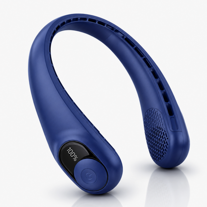 AZZARUS Neck Fan with Digital Display – Rechargeable Bladeless Wearable Fan, 4000mAh Battery, 3 Speeds & USB-C Charging