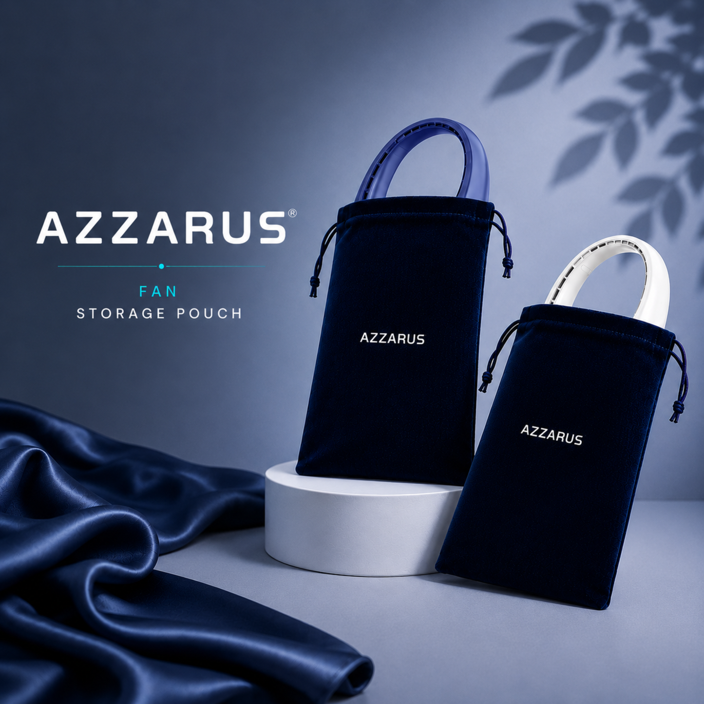 AZZARUS Neck Fan with Digital Display – Rechargeable Bladeless Wearable Fan, 4000mAh Battery, 3 Speeds & USB-C Charging