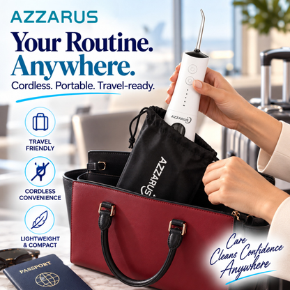 AZZARUS Water Flosser – compact and travel friendly