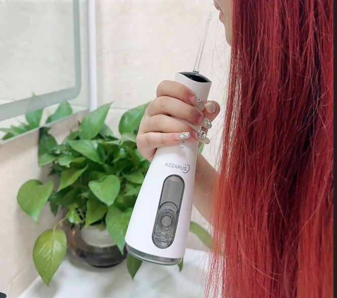 Water Dental Flosser Teeth Pick: Portable Cordless Oral Irrigator 300ML Rechargeable Travel Irrigation Cleaner