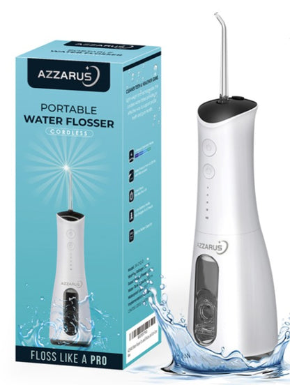 Water Dental Flosser Teeth Pick: Portable Cordless Oral Irrigator 300ML Rechargeable Travel Irrigation Cleaner