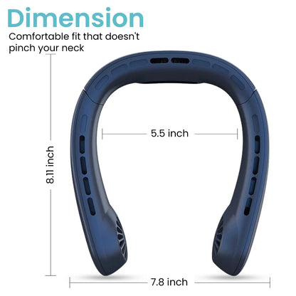 Neck Fan, Hands Free Bladeless Neck Fans Portable Rechargeable, 4800 mAh Battery Operated Wearable Personal Fan