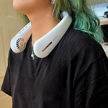 Neck Fan, Hands Free Bladeless Neck Fans Portable Rechargeable, 4800 mAh Battery Operated Wearable Personal Fan